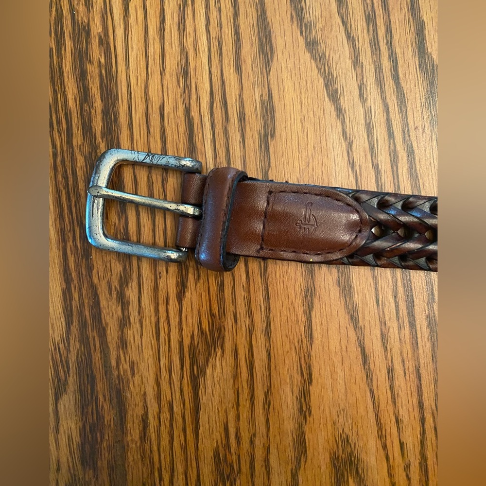 Men’s braided leather belt size 36